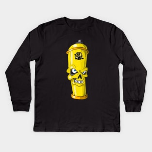 Yellow spray can Kids Long Sleeve T-Shirt